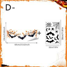 1pc Halloween Theme Static Cling Window Sticker, PVC Double-Sided Colorful Static Adsorption, Removable And Reusable, Cute Skull Ghost Bat Pumpkin Pattern Design, Suitable For Living Room, Bedroom, Bathroom, Kitchen Glass Sliding Door Decoration Sticker, Halloween Party Decoration - Multicolor - View 10