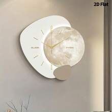 Horloge murale design lune moderne, mouvement quartz ultra-silencieux, sans bruit de tic-tac, design plat, convient pour décorer le salon, la chambre, le bureau, la cuisine et le café, cadeau décoratif parfait pour les amis et la famille, peut être utilisé pour la décoration de la chambre, la décoration de la chambre, la décoration du dortoir, la décoration de la rentrée scolaire, la surprise scolaire, la saison de la rentrée scolaire, la décoration de mariage, le cadeau d'anniversaire d'un ami, la décoration de la maison et les fournitures scolaires. - Horloge murale décorative - Voir 9