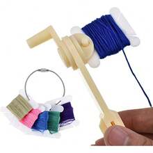 241pcs Plastic Winding Machine Set, 1 Winder + 240 White Spools, Manual Winding Machine For Cross Stitch Embroidery Cotton Thread Embroidery Yarn Craft Sewing Storage, Embroidery Cards, Embroidery Tools, Crochet Knitting, Needlework Craft - One Size - View 6