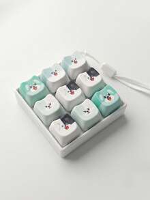 Keycaps/ Dog Keycap/Dog Shaped Top White Base/No Lighting Or Illumination Effect/Suitable For Bag, Backpack Pendant, Computer Keycap Installation - Multicolor - View 3