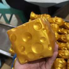 創意傑瑞起司慢回彈玩具－大號方形起司慢回彈玩具－可塑形起司慢回彈玩具－起司食物玩具－紓壓－超柔軟觸感－創意療癒觸感收藏品－ - 彩色 - 查看 10