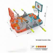 Home Desktop 2-Player Competitive Basketball Table Game, Fun Figure Ball-Catching Dunking Battle Table, Parent-Child Leisure Interactive Mini Basketball Court, Portable, Durable Smooth Material, Stress Relief Educational Toy For Boys, Fun Gift - Multicolor - View 12