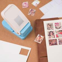 Perforadora de sello rectangular de 1x0.8 pulgadas; Perforadora manual de estilo palanca, adecuada para manualidades de papel y scrapbooking - Multicolor - Ver 3