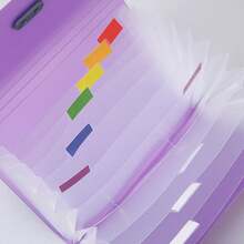 1pc Candy Color A6 Mini 13-Slot Accordion Folder Multi-Layer Document Organizer File Holder - A - View 2