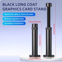 Aluminum Alloy Magnetic Spiral Telescopic Enhenced Base GPU Anti-Sag Bracket 50-120mm Adjustable Graphics Card Support Holder Fit ATX Case Desktop PC - View 15