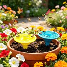 Bebedero todo en uno para abejas, alimentador de agua para insectos de inserción en el suelo, adorno decorativo para jardín exterior, disponible en 2 colores - A - Ver 3