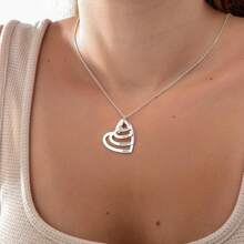 Mother's Name Necklace, Heart Name Pendant, Personalized Family Jewelry - Multicolor - View 8