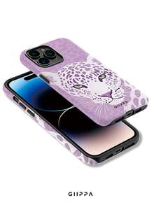 GIIPPA 1 Stück lila Leopardenmuster & Leopardenmuster Design, Handyhülle für iPhone 17 Pro Max, kompatibel mit iPhone 16 Pro Max, 15 Pro Max, 14 Pro Max, koreanischer Stil hochwertig modisch & lustig Handyhülle, kompatibel mit 11/12/13/14/15/16 Pro Max Plus, elegantes Design geeignet für Männer und Frauen, perfektes Geschenk für Freundin zu Weihnachten, Valentinstag, Ostern, Hochzeitssaison und Geburtstag! - Verschiedenfarbig - Übersicht 3