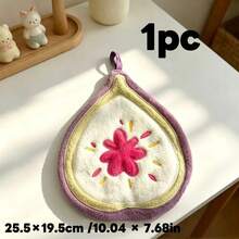 4/8pcs Creative Durian & Guava Shaped Hand Towels, High Absorbent Coral Fleece Hanging Towels, Suitable For Bathroom And Kitchen - Multicolor - View 8