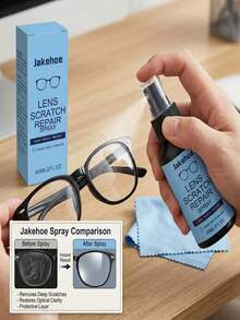 Lens Scratch Care Spray, Powerfully Removes Fingerprints And Grease From Goggles And Camera Eyepieces, Dries Quickly For A Clear Field Of View. Suitable For Fashion Glasses, Prescription Glasses And Screens, Leaving No Streaks. - Multicolor - View 10