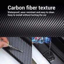 1-5m Nano Carbon Fiber Car Tape For Door And Rearview Mirror, DIY Protective Film, Waterproof Adhesive - Black - View 5