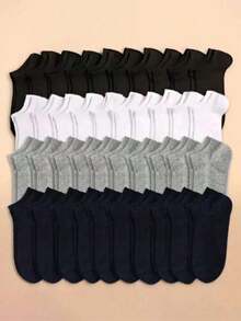 1/5/10/20/30/40 Pairs Unisex Couple Sports Socks Invisible Socks Boat Socks Spring Summer Holiday Gift Women's Socks - Multicolor - View 1