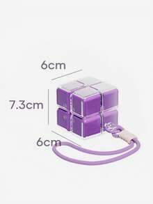 Magic Cube Pill Box Keychain | Magnetic Magic Cube Pill Storage Box, Suitable For Travel And Daily Use | Portable Mini Pill Box With Key Ring | Safely Store Pills And Vitamins (1pc) - Multicolor - View 4