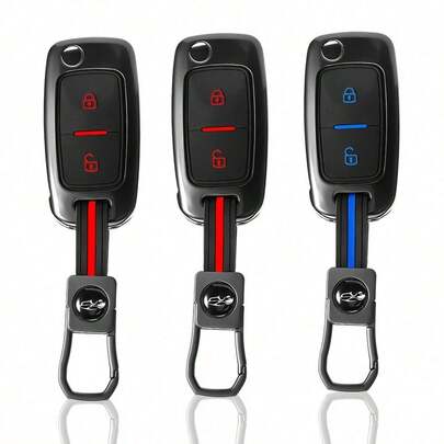 鋅合金 2 按鈕遙控車鑰匙外殼 Fob 鑰匙盒，適用 Polo Passat B5 Golf 4 5 6 MK5 MK6 Eos Bora Beetle TSI，防刮全方位保護殼，精準開孔，時尚汽車內飾鑰匙配件
