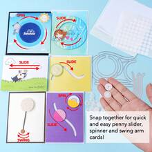 50對 Snap'n Slides 滑動卡片旋轉擺臂卡片製作配件；手工藝用品 - A - 查看 4
