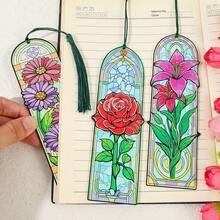 Exquisitely Painted Floral Acrylic Bookmarks, Vintage Arched Window Designs Themed With Daisies, Lilies And Roses For Clipping Reading Pages, Artistic Reading Gifts Ideal For Female Book Lovers And Teachers - One Size Fits All - View 8