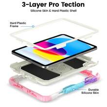Heavy Duty Shockproof Protective Case Compatible With Ipad (A16) 11th Gen/Air11/Air13 M3 (2025) 9th/8th/7th Gen (2021/2020/2019), Rugged Hard Shell Protective Cover With Built-In Stand, Suitable For 10.2-Inch IPad 2021/2020/2019 - Camouflage Pink - View 5