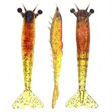 Set Umpan Udang Lunak 2 Buah dalam Kotak, Umpan Pancing Udang Palsu Bionik, Umpan untuk Ikan Bass, Ikan Perch, dan Ikan Pike - MultiWarna - View 5