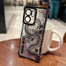 [Mexico - shipped within 24 hours]Apple 17 16 15 promax  22 23 24 25 26 Ultra GalaxyEstuche Creativo y Lujoso de Dragón Chino para OPPO Reno 14, 14F, 13F, 12F, 11F, 13, 12, 11, F Pro, 4G, 5G con Marco Electroplateado - Cubierta Trasera Transparente Anticaídas - 1 unidad - Ver 2