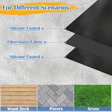 Under Grill Mats For Outdoor Grill Double-Sided Mat For Under Fire Pit Mat The Perfect Grill Matt For Outdoor Grill Deck Protector And BBQ Matt For Under Grill Mat For Deck - Size - View 2