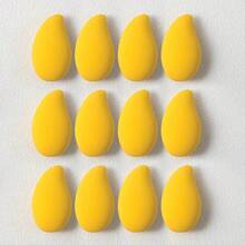 6/12 Stücke mango-förmige Make-up-Schwämme, hochelastisch, aus latexfreiem Material, weich und hautfreundlich, perfekt für makelloses Make-up, preiswert, geeignet für Make-up, Raumdekoration, Schminktisch, Reisen, Schlafzimmer und andere Anlässe, ideales Make-up-Accessoire, Weihnachtsgeschenk, Valentinstagsgeschenk - Gelb - Übersicht 7
