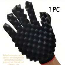 Curly Hair Sponge Gloves, Magic Curl Scissors Twist Sponge Glove Brush, Black Hair Brush Sponge For Men's Curly Hair, African Natural Hair, Gift, Hair Styling Accessories, Hair Styling Tools - Multicolor - View 14