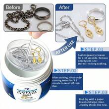 Metal Jewelry Oxidation Cleaner, Soak Cleaning, 200ml, Gold Silver Jewelry Anti-Blackening Anti-Oxidation, Remove Oxidation Dullness, Fade Stains. Delicate Formula, Does Not Damage Plating And Material. Can Be Used Before And After Wearing To Maintain Brightness And Prevent Fading, Home Essential - Liquid - View 3