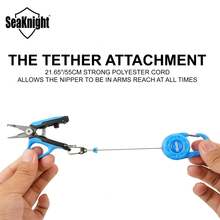 SeaKnight Fishing Scissors With Retractable Lanyard, 4-In-1 Braided Line Cutter, Split Ring Opener, Fishing Gear Accessory - Blue - View 5
