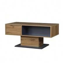 Modern Coffee Table With Double-Sided Storage, Large Shelf And Additional Inner Compartment – Versatile Living Room Table With Practical Organizational Design. - Natural Color - View 8