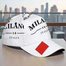 1 Milan Italy Printed Duckbill Cap - Full-Printed Dome Sports Cap With A Curved Brim, Lightweight And Suitable For Everyday Casual Wear - Mixed Colors - View 3