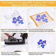 5-Piece T-Shirt Ruler Set For Aligning Vinyl Materials, T-Shirt Ruler For Centering Designs, PVC Measuring Templates, Sewing Accessories And Tools, Suitable For  Heat Transfer Vinyl Materials (Blue) - Tshirt Ruler-18 - View 5