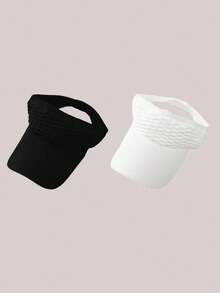 1/2/3Pcs Unisex Adjustable Sun Visor Hat, Casual Multifunctional Breathable Sun Protection Cap, Suitable For Daily Wear, Fashion & Versatile - Multicolor - View 30