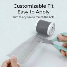1 لفة 5م شريط شبكي متعدد الاستخدامات ذاتي اللصق، رقعة إصلاح شبكة الحشرات DIY قابلة للقص ملصق تصريف أرضية الحمام لمنع البعوض/إصلاح النافذة/الباب/باب الشاشة ملصقات مؤقتة لالتقاط الشعر من تصريف الدش وملصقات تصريف الأرضية - A - مشاهدة 8