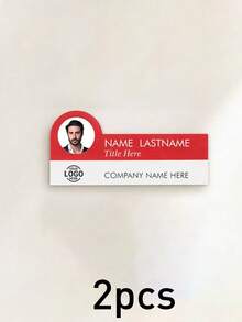 Custom Photo Name Badge, Personalized Employee Name Tag With Logo For Office, Clinic, Hospital, Restaurant & Business, Modern Professional ID Badge, Customized Staff Name Plate, Customizable Workwear Accessory, Appreciation Gift, Holiday Gift - Style a - View 15