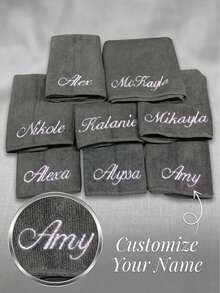 Custom Makeup Removal Cloth, Personalized Monogrammed Face Towel, Microfiber Embroidered Washcloth For Slumber Party Bath Spa, Bridesmaid Beauty Accessories - one-size - View 2