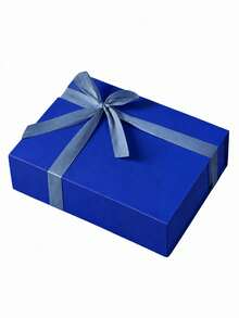 3Pcs Magnetic Gift Boxes With Ribbon, Luxury Reusable Gift Packaging Box For Christmas, Wedding, Birthday, Holiday Party Present Storage (Blue) - Blue - View 6
