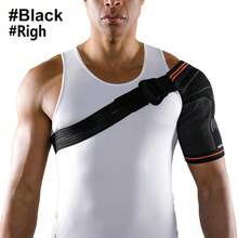 1pc Adjustable Shoulder Support Brace, Unisex, Compression Sleeve With Removable Silicone Pad, Suitable For Running - Multicolor - View 18