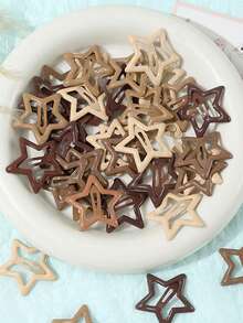 10/30/50/100PCS-Colorful Star Hair Clips, Suitable For Baby Bangs And Side Hair, Fashionable And Versatile Hair Accessories For Outings, Best Gift Choice For Children - Multicolor - View 6