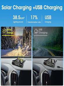 Car Tire Pressure Monitoring System Solar-Powered Auto Tire Pressure Sensor Digital Display For Real Monitoring Fit For Cars And Rvs - A - View 8