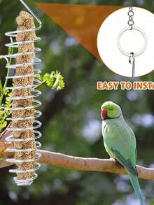 2pcs/Set Mangkuk Makanan Burung Stainless Steel, Cangkir Makan untuk Burung Beo Kecil dan Sedang, Burung Lovebird, Sun Conure Kecil, Aksesori Dekorasi Gantung Sangkar Burung, Tempat Makan Burung Peliharaan, Halloween, Natal, Gaya Horor, Dekorasi Halloween Dalam/Luar Ruangan - tempat makan burung - View 10