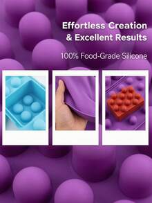 4-Cavity Massage Ball Silicone Mold Ice Cube Baking Tray 3D Shaped Handmade Art DIY Silicone Tool Set, Silicone, Non-Stick, Easy Release, Heat Resistant, Reusable Silicone Ice Cube Mold, Massage Ball Silicone Mold, Multi-Cavity Baking Mold, Ice Cube Maker, Chocolate Mold, Gummy Candy Mold, Wax Melting Mold, Soap Mold, Home Kitchen Gadget - Multiple Styles - View 6