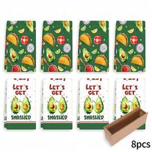 2/4/6件組 牛油果圖案印花超細纖維吸水抹布，現代吸水布，烹飪烘焙用茶巾、洗碗布、清潔巾、手巾，超柔軟高吸水，廚房裝飾，送鄰居、媽媽的禮物，生日禮物，送朋友的甜美喬遷禮，廚房配件，日常必需品，生活必需品 - 彩色 - 查看 12