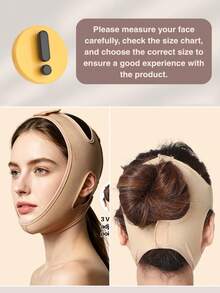 1pc Women's Face Mask Facial Bandage Sleep Mask Suitable For Daily Wear - Apricot - View 8