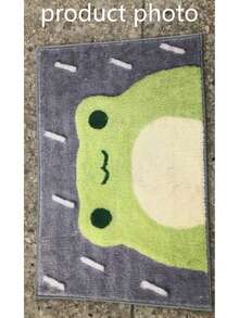 1 pieza Felpudo de rana de lluvia, alfombra pequeña, felpudo de bienvenida, alfombra, felpudo de piso, felpudo exterior, alfombra de cocina, decoración del hogar, felpudo de puerta principal, alfombra de dormitorio, felpudo exterior, decoración del hogar, alfombra de área, alfombra de jardín, alfombra lavable - Multicolor - Ver 3