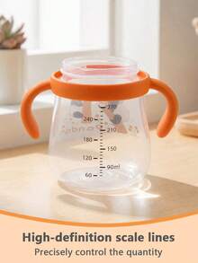 Meoky Multidirectional Straw Cup For Kids, Leak-Proof Weighted Straw Cup With Transition Handle, Suitable For Children 6 Months And Above - Orange - View 4