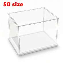 White Base Display Box, Suitable For Collectibles, Assembled Transparent Acrylic Box, Alternative To Glass Box, Suitable For Displaying Figurines, Home Storage And Organization. - White - View 1