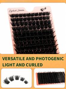 14 Rows 200D Fluffy Cluster False Eyelashes, Thickened Cluster Lash Extensions, Single Lash Extensions, Faux Mink Lash Clusters, D Curl, Dramatic Lash Extensions, Soft Lightweight Comfortable, Reusable Lash Clusters, Single Lashes - D - View 4