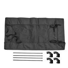 Universal Wagon Cart Awning Canopy Attachment, Water Resistant Oxford Fabric Sun Shade Cover, Easy Install Foldable Shade Top Fits Most Garden Trolley, Outdoor Sun Accessory For Camping Picnic Beach Backyard - Black - View 7
