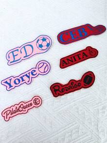 3-6 Inch Iron-On Name Patch, Large Back Embroidery Patch For Jacket, Home Decor, Decoration, Personalized Gift, Customized Gift, Personalized Name Embroidery Patch, Customized Text Embroidery Patch, Sew-On/Iron-On Patch Accessories, Suitable For Hats And Backpacks - Multicolor - View 11