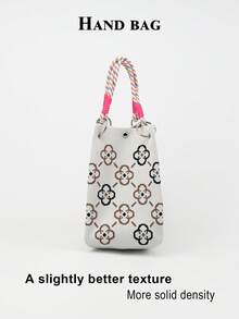 Cute Cartoon Multi-Color Knot Bucket Bag, Handheld Tote Bag, Elegant Travel Multi-Function Handbag - Multicolor - View 8